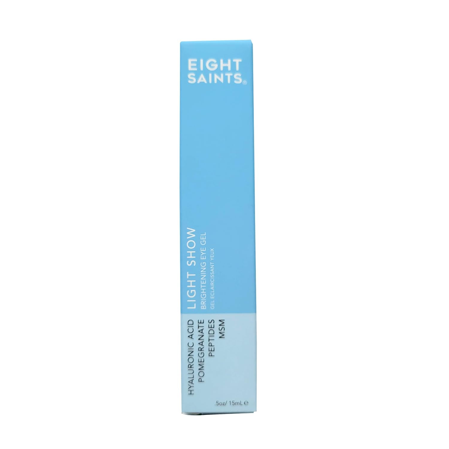Ingredients list highlighting hyaluronic acid and MSM for hydration.