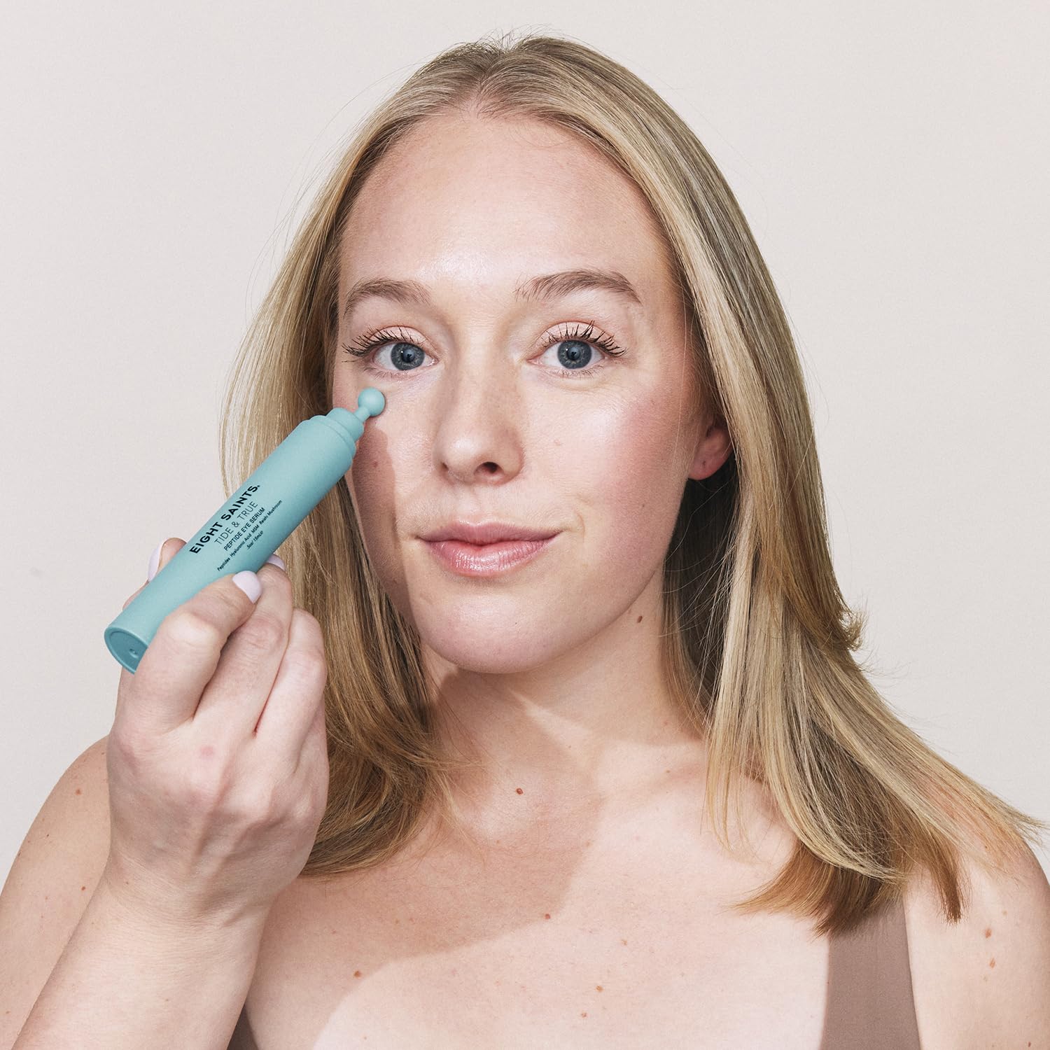 Eight Saints Tide & True Eye Serum gel texture appears, quick-absorb hydration.