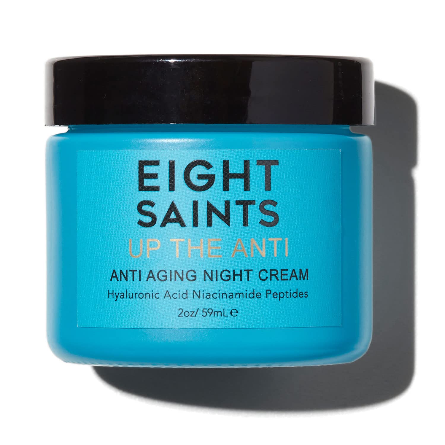 Eight Saints Up the Anti Night Cream jar for overnight hydration.
