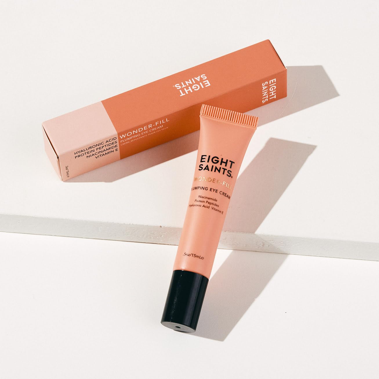 Closeup of Eight Saints Wonder-fill Eye Cream showing hydrating formula