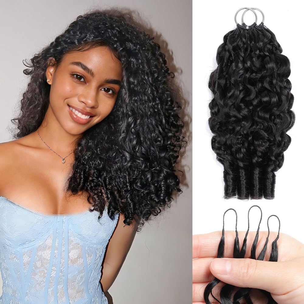 EINbeauty 16-inch Burmese curly crochet hair bundles for a natural look and easy installation
