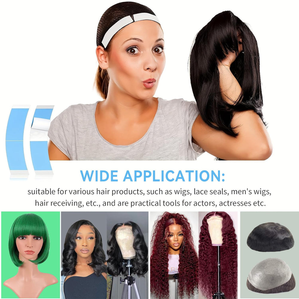 Eiohlnd wig tape suitable for lace fronts, toupees, and extensions.