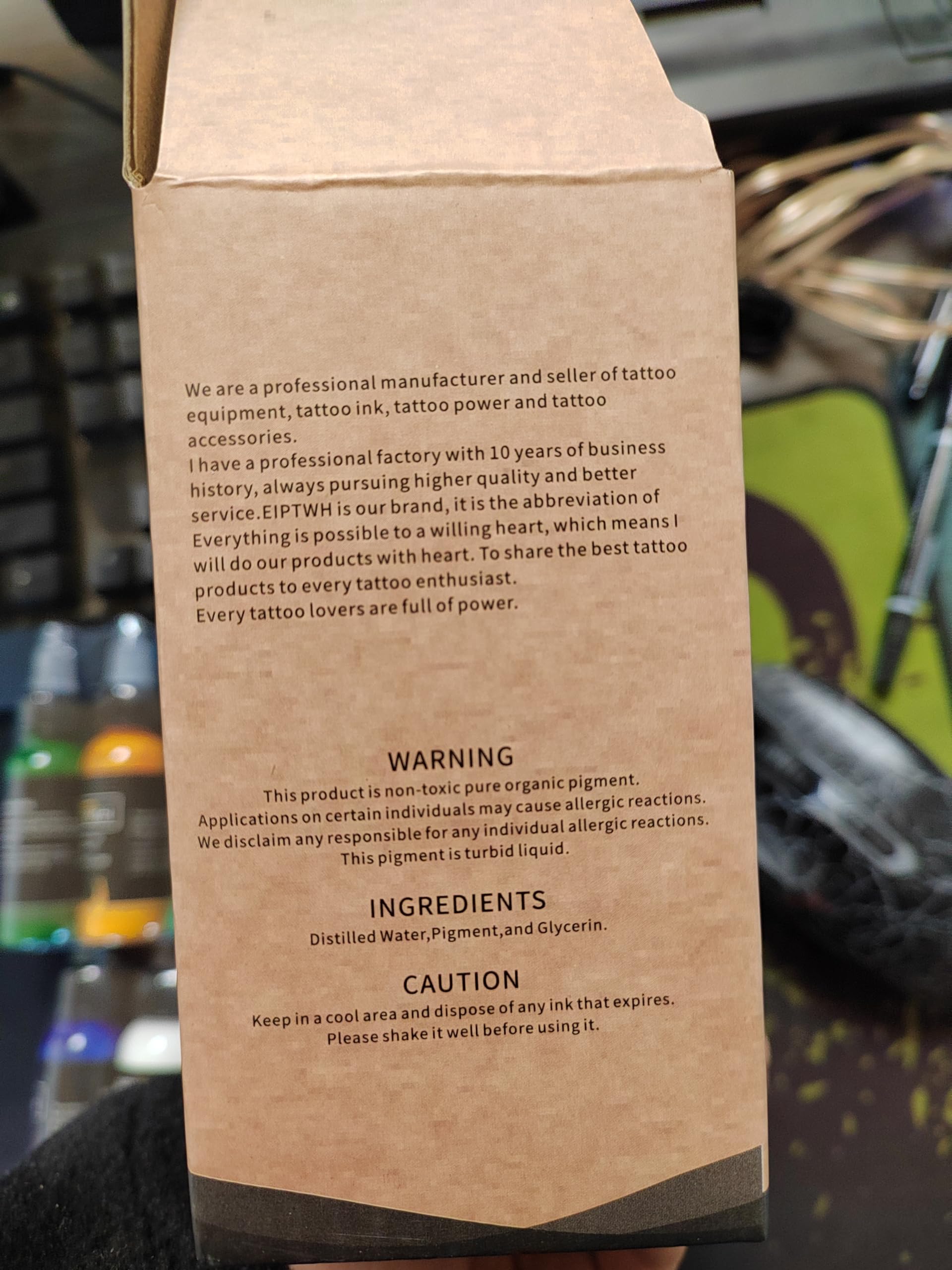 Tinta para piel humana, kit completo para tatuajes.