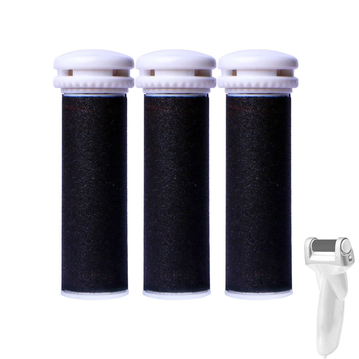 Eiszhjk roller head for Emjoi Micro Pedi provides easy home setup.