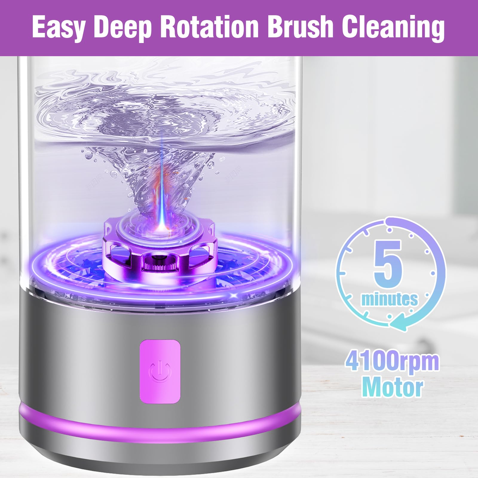 EITABEL makeup brush cleaner with rechargeable battery for on-the-go cleaning.