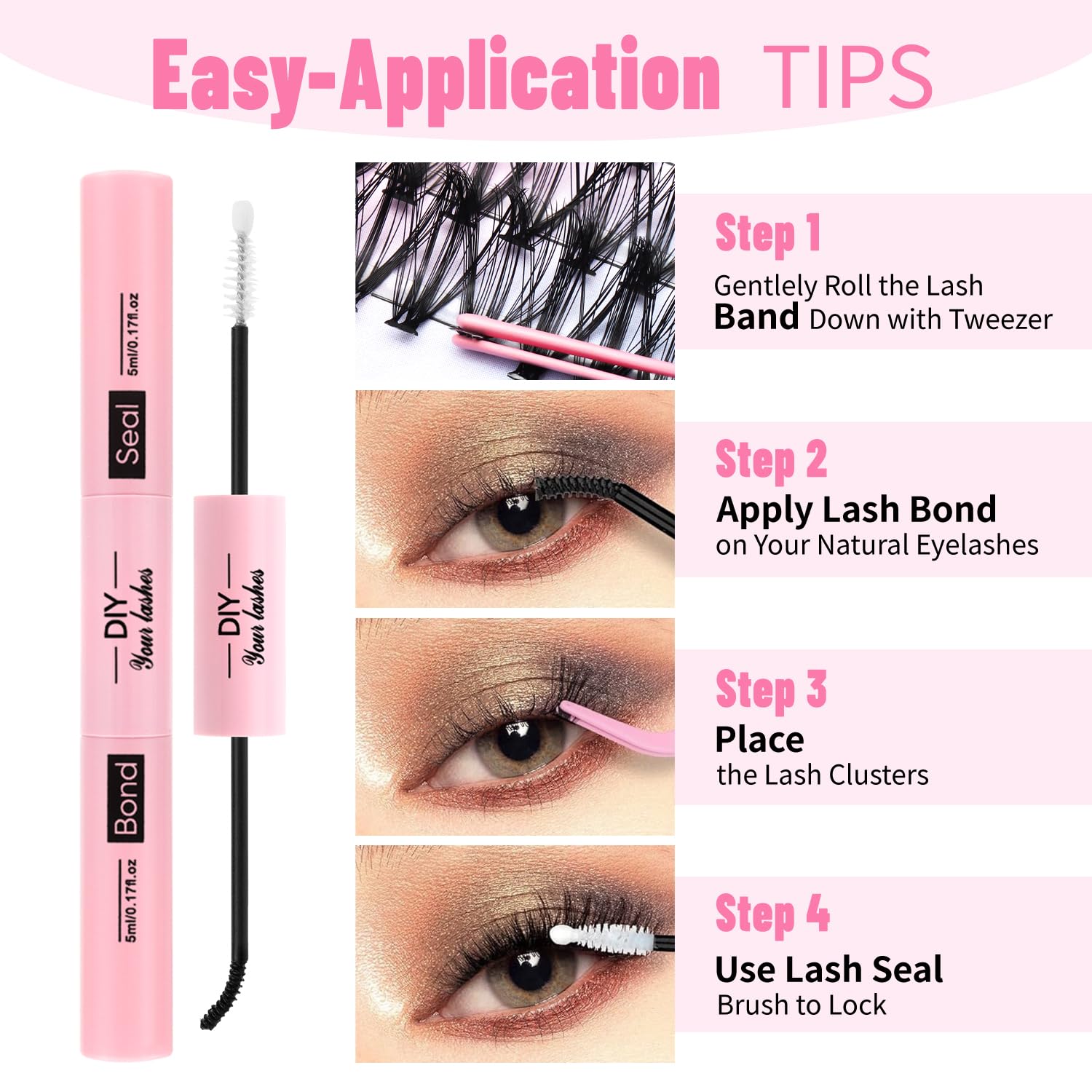 EIWH kit contents include 280 clusters for versatile lash styling
