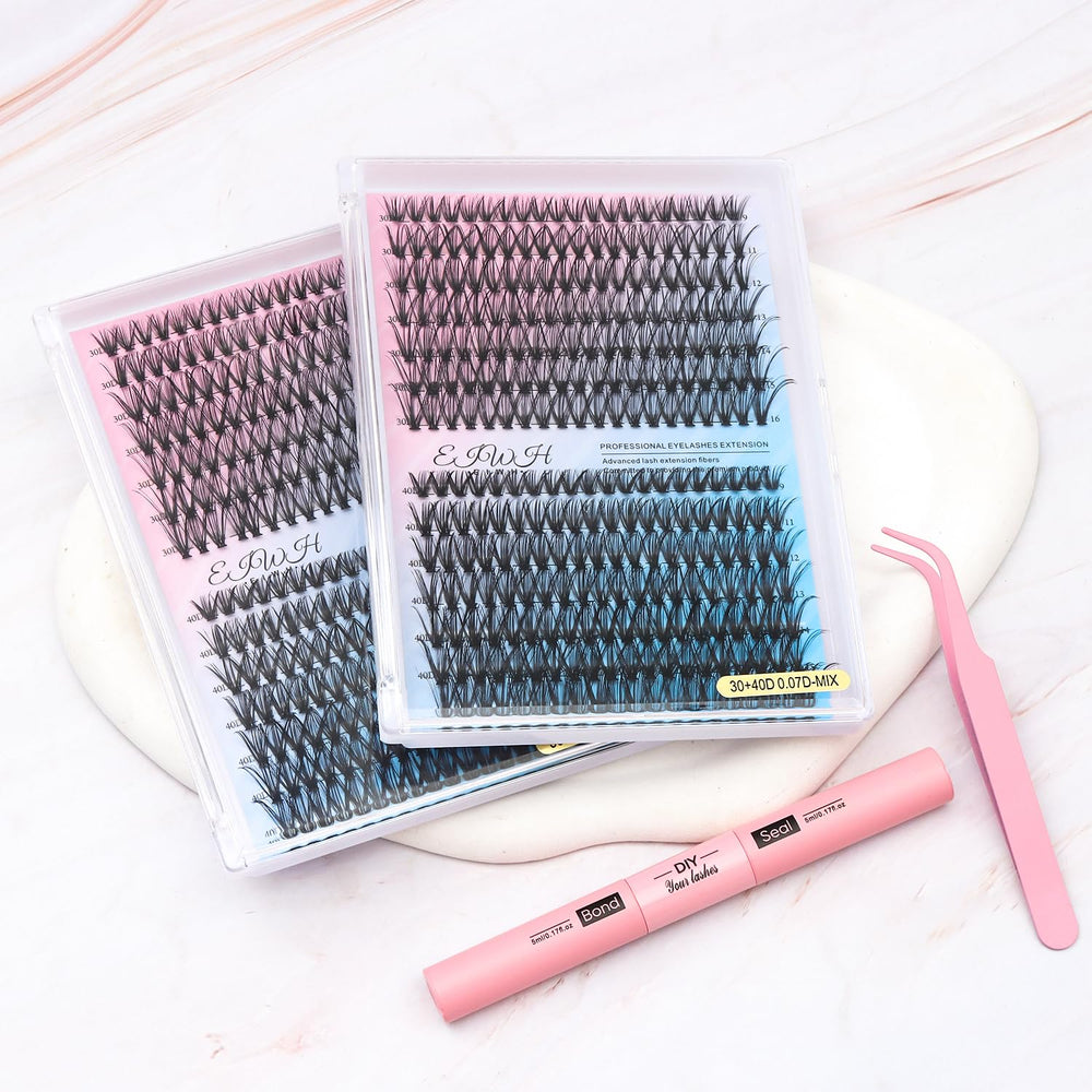 EIWH kit packaging highlights a complete home lash extension setup