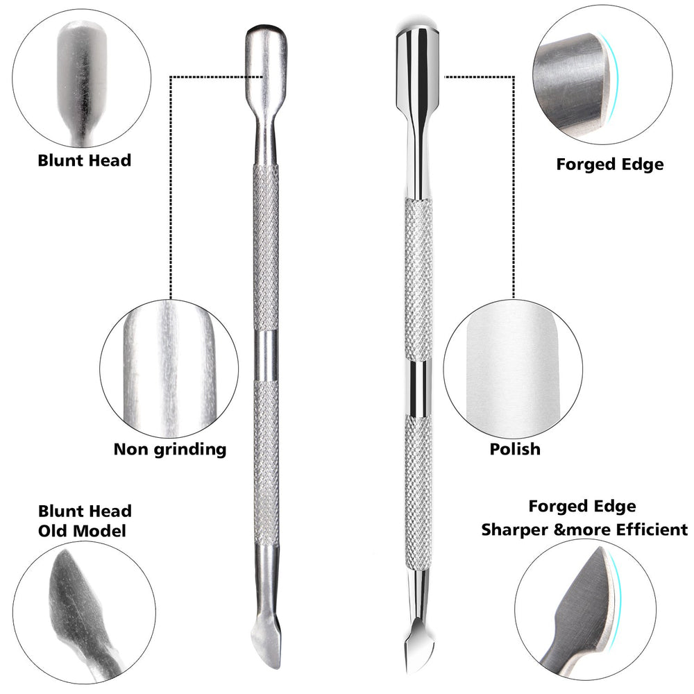 Ejiubas cuticle remover jaw design snips neatly around cuticles