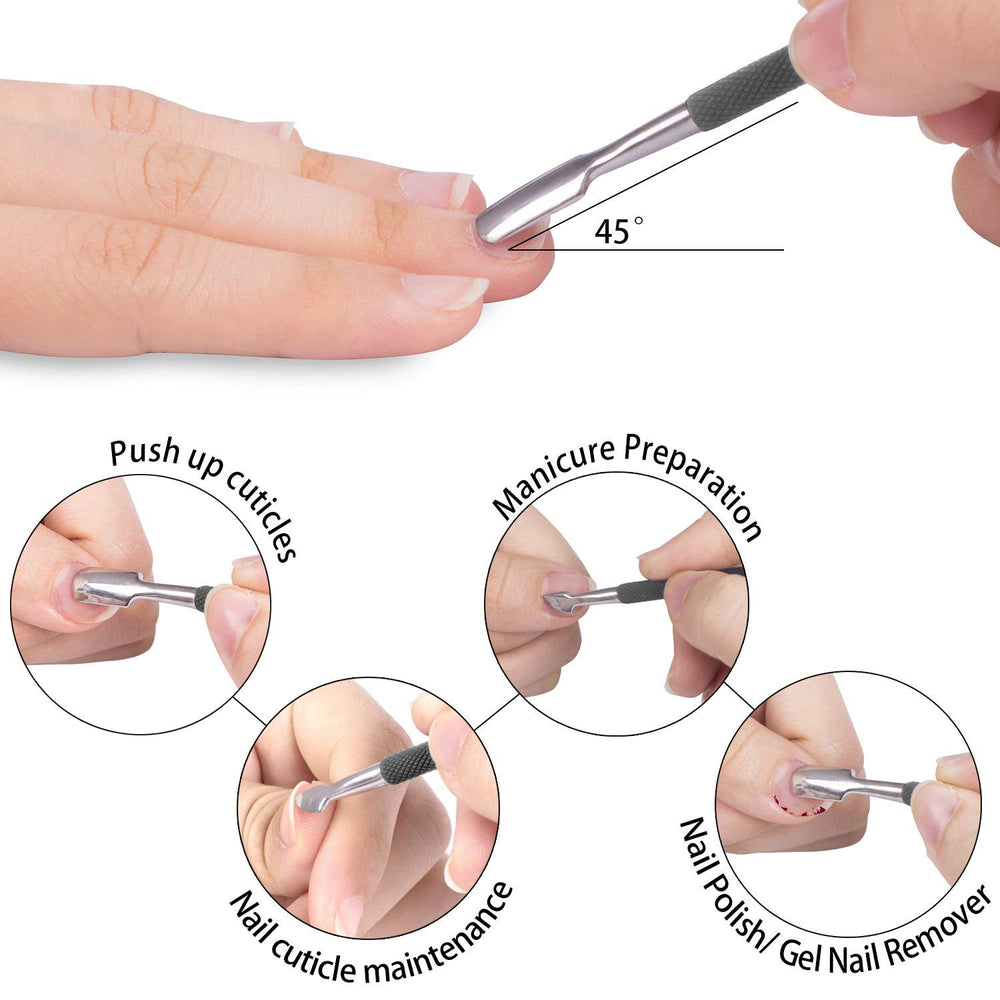 Ejiubas cuticle trimmer dual-end design for cut and push tasks.