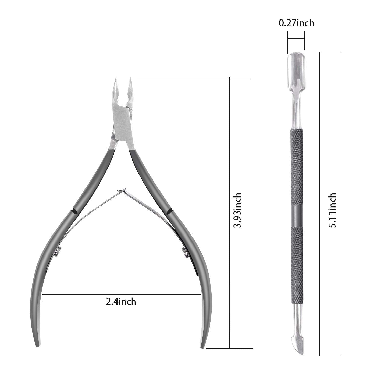 Ejiubas cuticle trimmer in use for neat manicure and pedicure results.