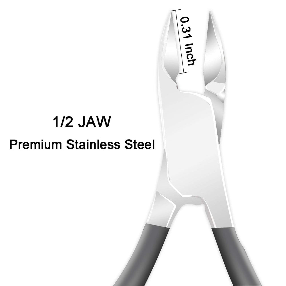 Ejiubas cuticle trimmer jaw closeup showing sharp cutting edge.