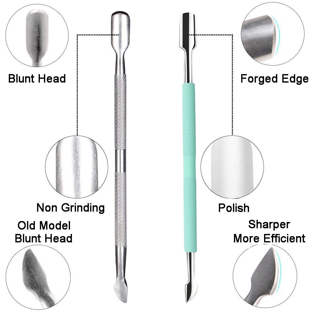 Ejiubas jaw-design trimmer isolates the area for controlled cuticle removal green.