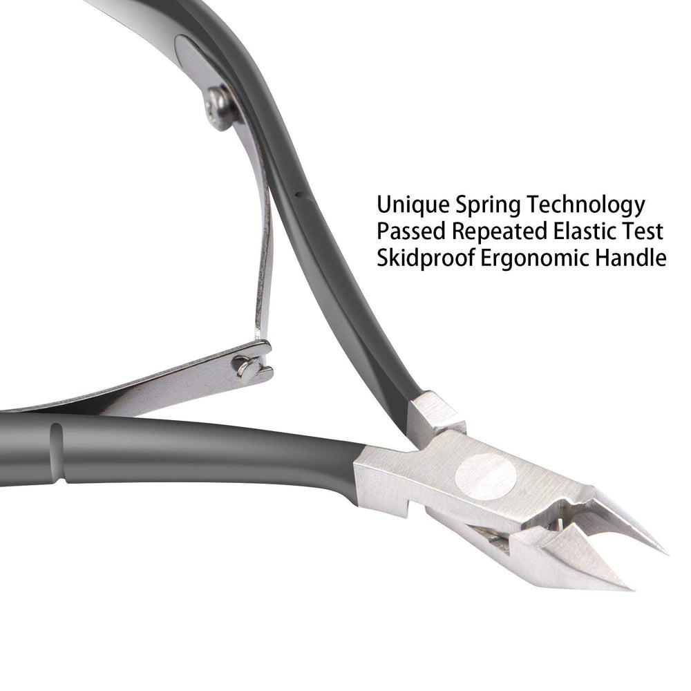 Ejiubas cuticle trimmer protective plastic tip guards against accidental pokes.