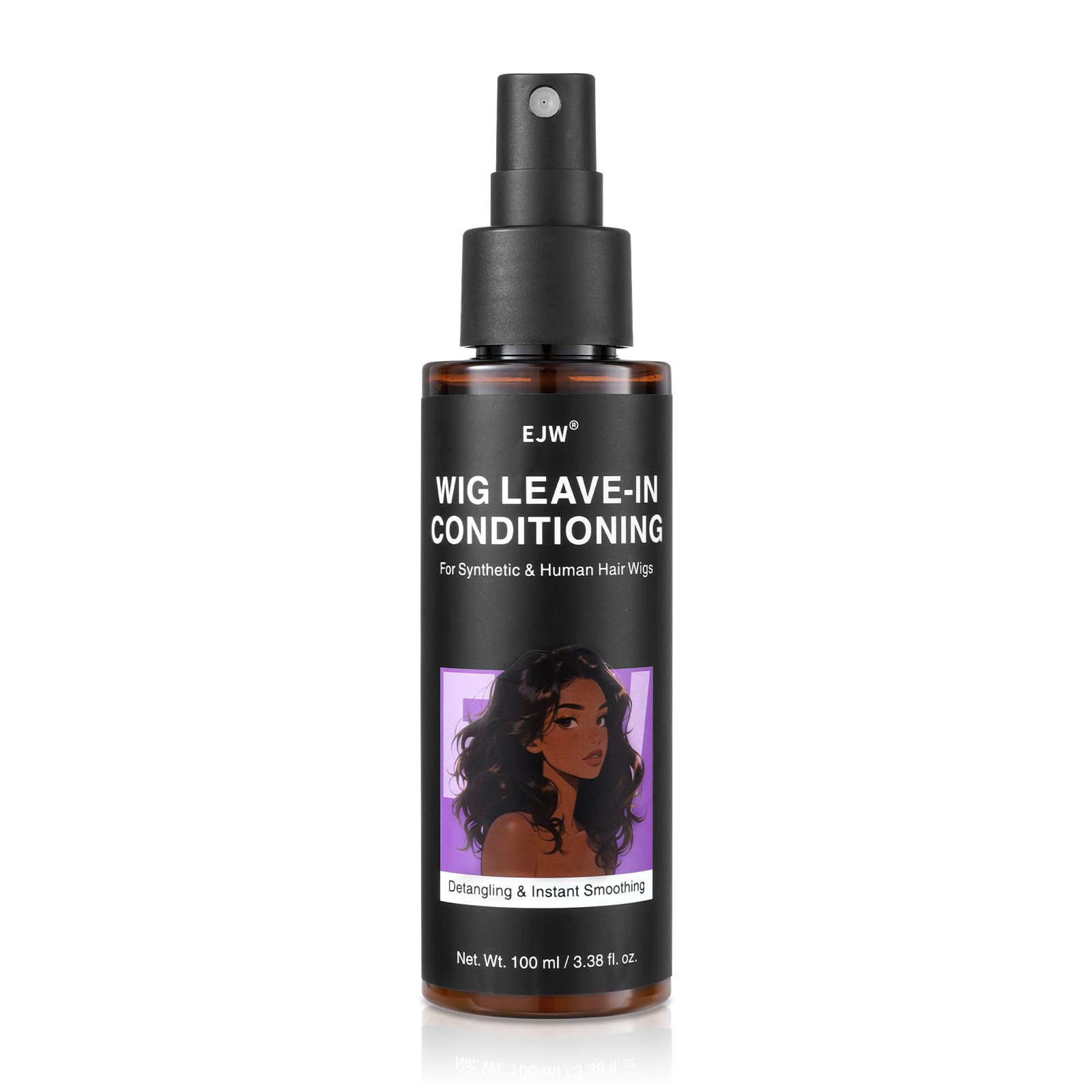 EJW Wig Leave-In Conditioner Spray bottle view showing spray bottle for quick hydration