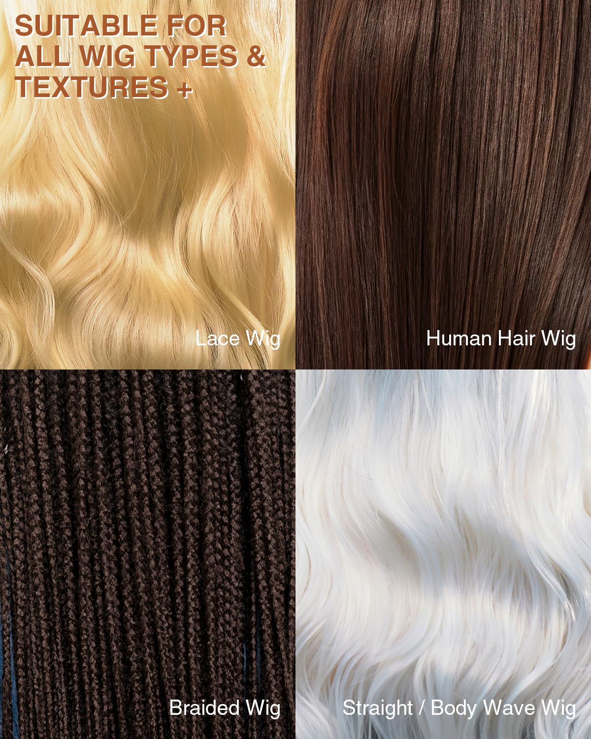 EJW Wig Treatment Oil Spray is safe for synthetic and human hair wigs and cosplay looks