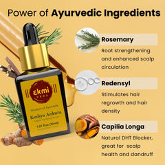 EKMIVEDA Amla rich serum bottle nourishes the hair shaft for healthier shine