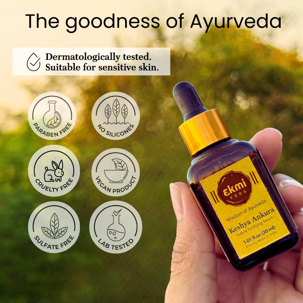 EKMIVEDA vegan cruelty free formula bottle is paraben and sulfate free for sensitive skin