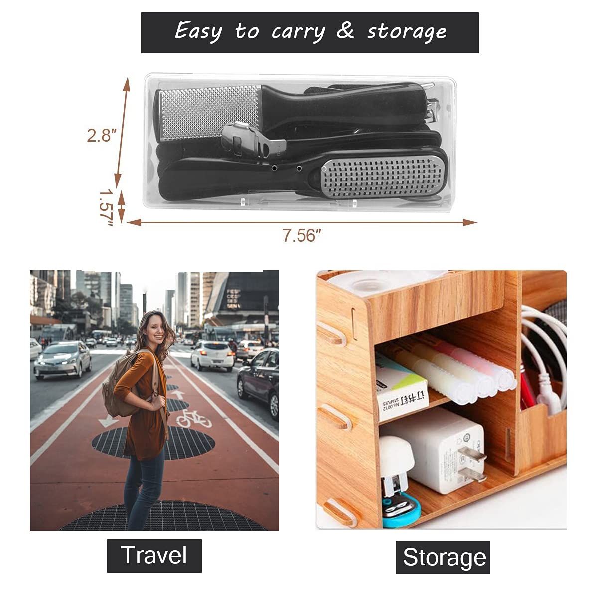 EKOCSIO compact travel box with pedicure tools for on-the-go care.
