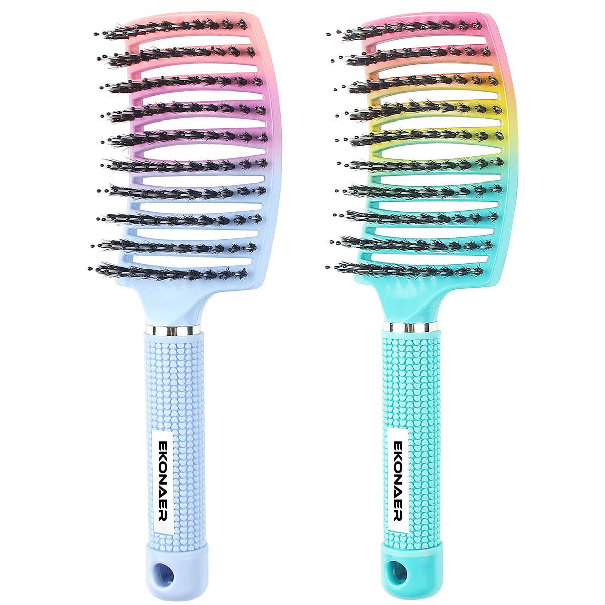 EKONAER 2-pack detangling brush focusing on knot removal for smooth hair