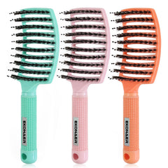 EKONAER 3 Pack vented brush with curved head for fast drying