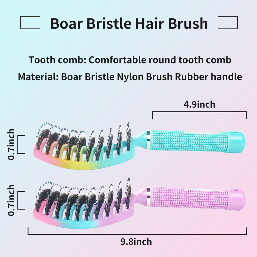 EKONAER detangling brush green-pink wet and dry use on hair