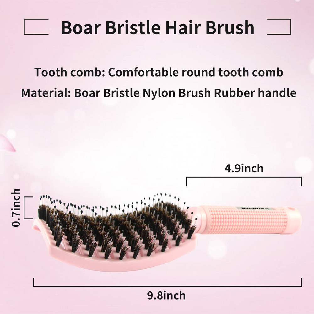 EKONAER large curved head covers more hair per stroke