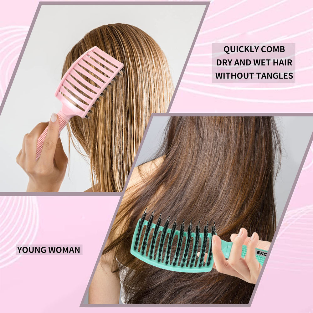 EKONAER nylon pins detangle thick hair without snagging