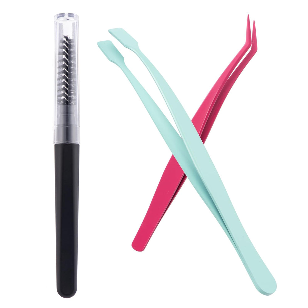 Ekysso lash cluster tweezer 40-degree curved for precise DIY application.