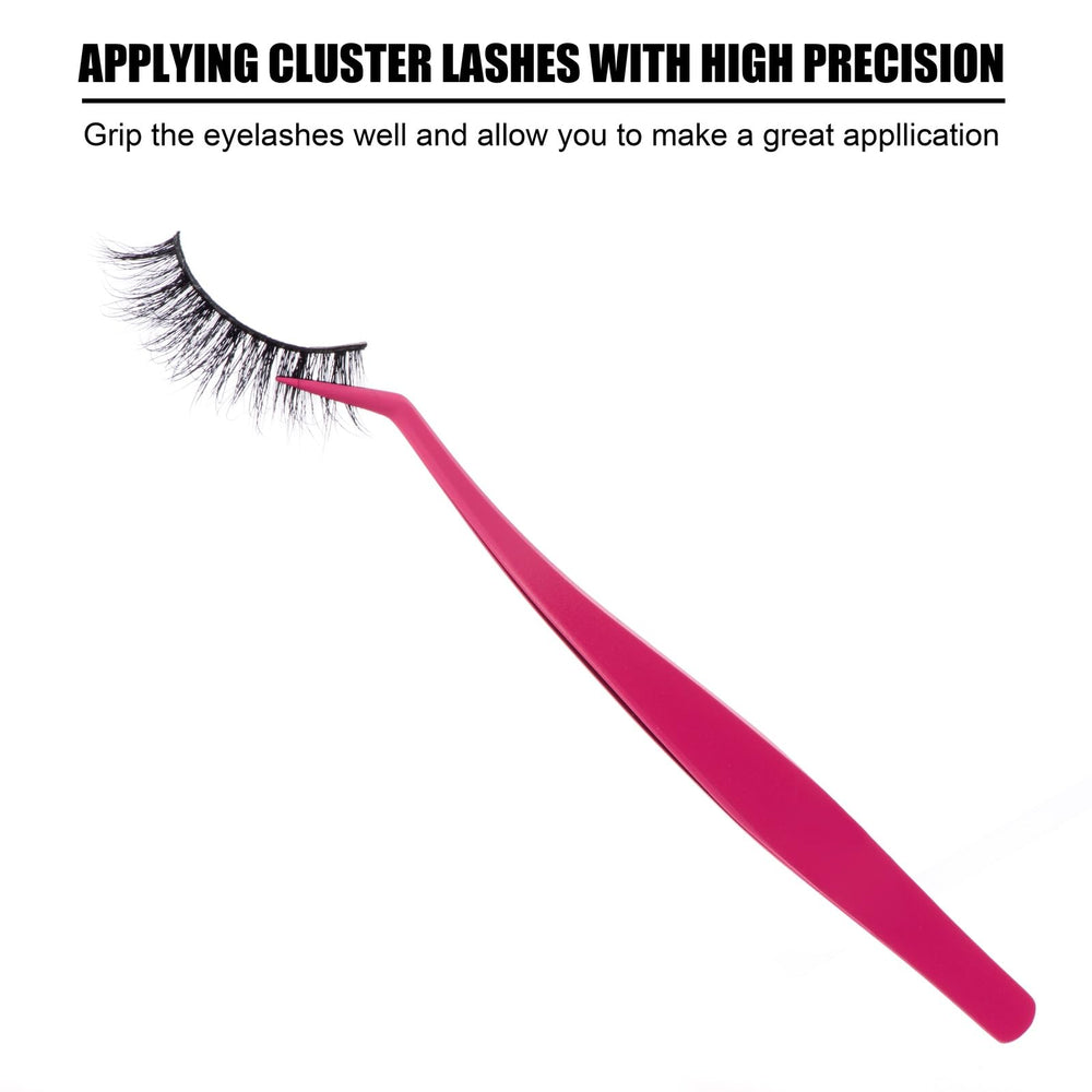 Ekysso lash cluster tweezer kit case keeps tools organized.