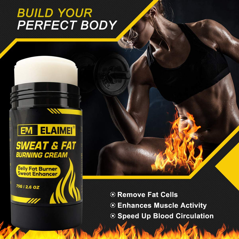 Elaimei crema anti-celulitis abdomen para mujer, aplicación suave.