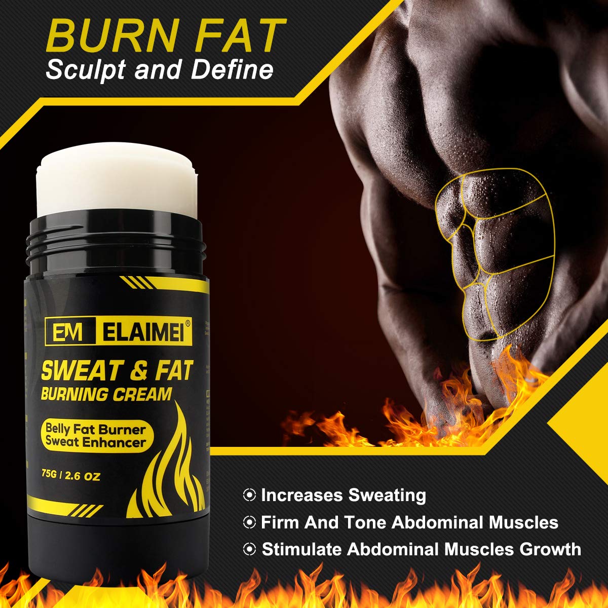 Elaimei gel calor-entrenamiento para abdomen durante sesión de cardio.