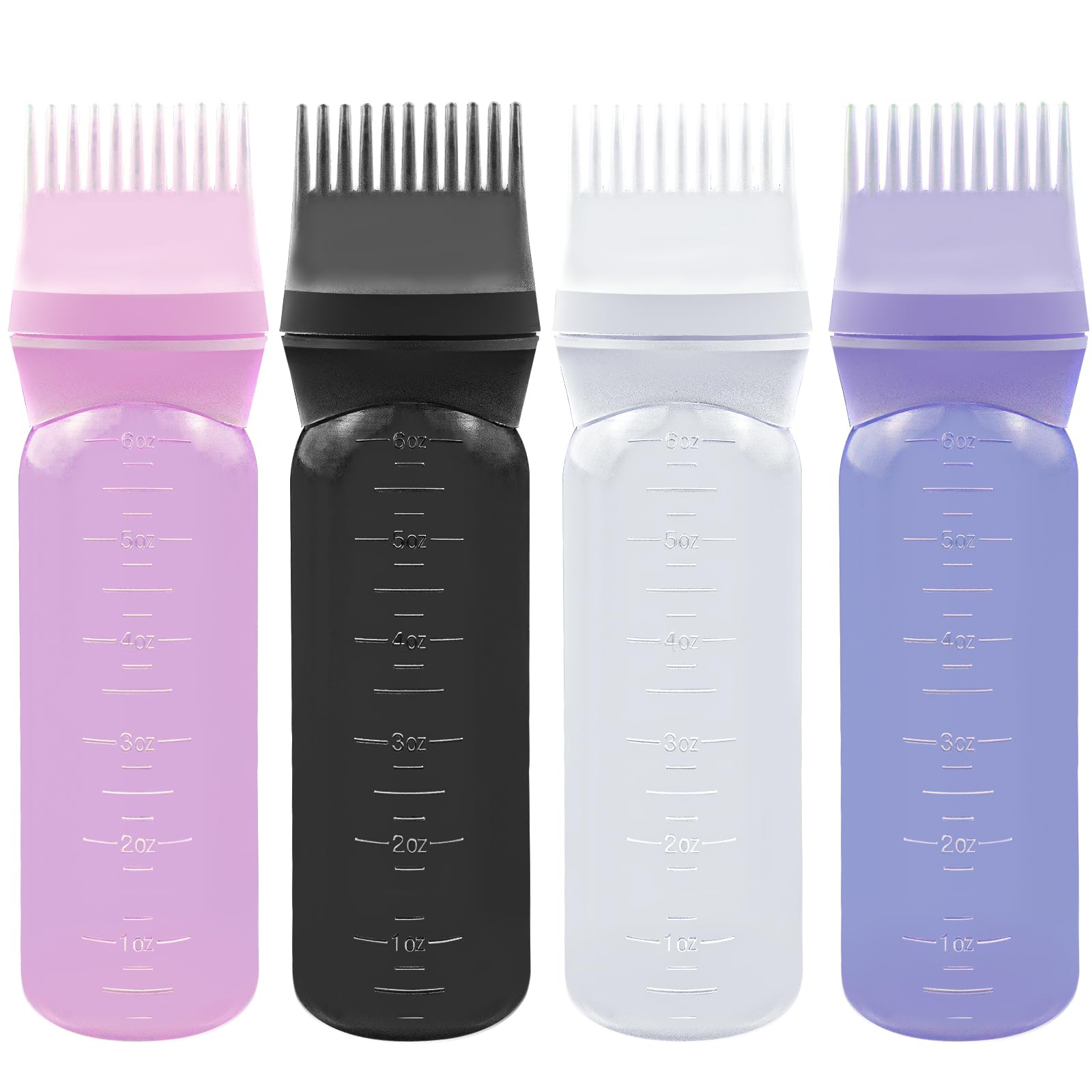 ELANE root comb bottle in black shows mess-free dye flow for even coverage.