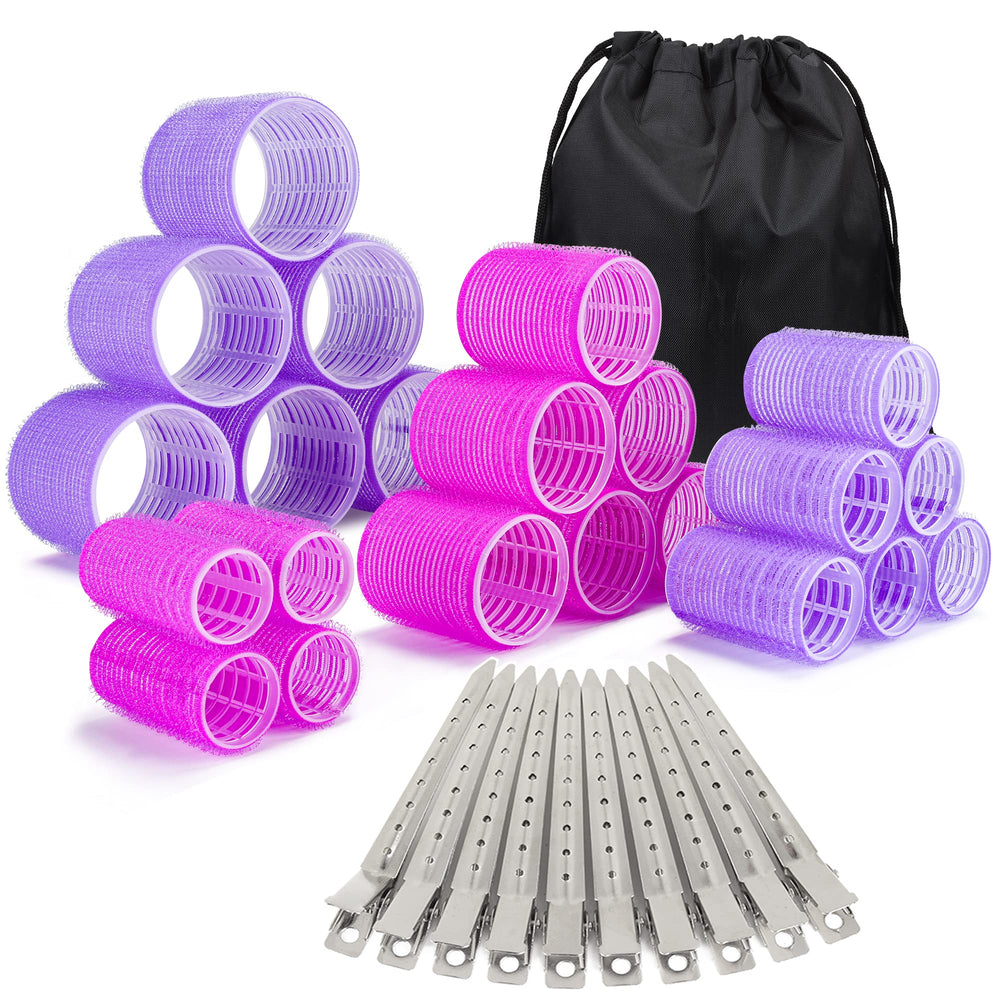 ELASO 33-piece hair rollers set box for easy storage and versatile styling.