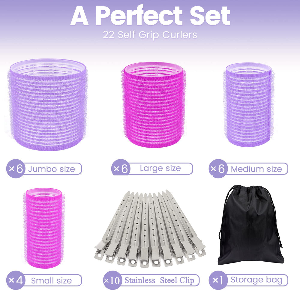 ELASO jumbo rollers 2.36-inch for voluminous curls and long-lasting body.