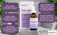 Elastalift Collagen Serum, textura no grasa, ideal para capas diarias sin brillo.