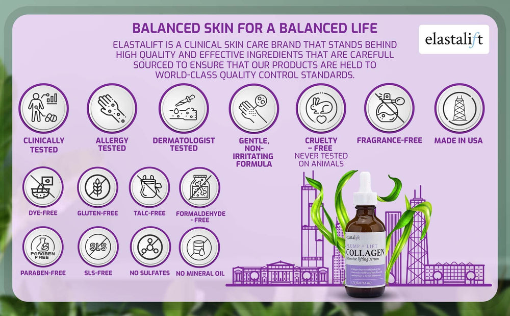 Elastalift Collagen Serum, uso diario recomendado para piel sensible y sin fragancia.