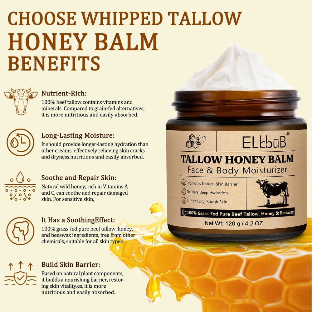 ELBBUB Crema tallow aplicación fácil para rostro y cuerpo