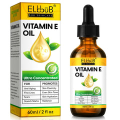 ELBBUB Premium Vitamin E Oil bottle closeup showing rich hydration for skin