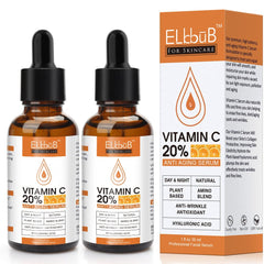 ELBBUB Sérum Vitamina C 20% con ácido hialurónico, para hidratación profunda.