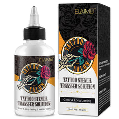 ELCHHIRSCH tattoo transfer gel bottle closeup for studio use