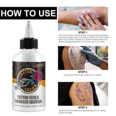 ELCHHIRSCH transfer gel on hand and wrist during application