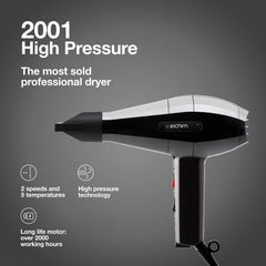 Elchim Classic 2001 nozzle close-up highlights precise concentrator for brushing