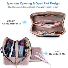 ELCUPA heat-resistant mat protects countertops while styling hot tools.