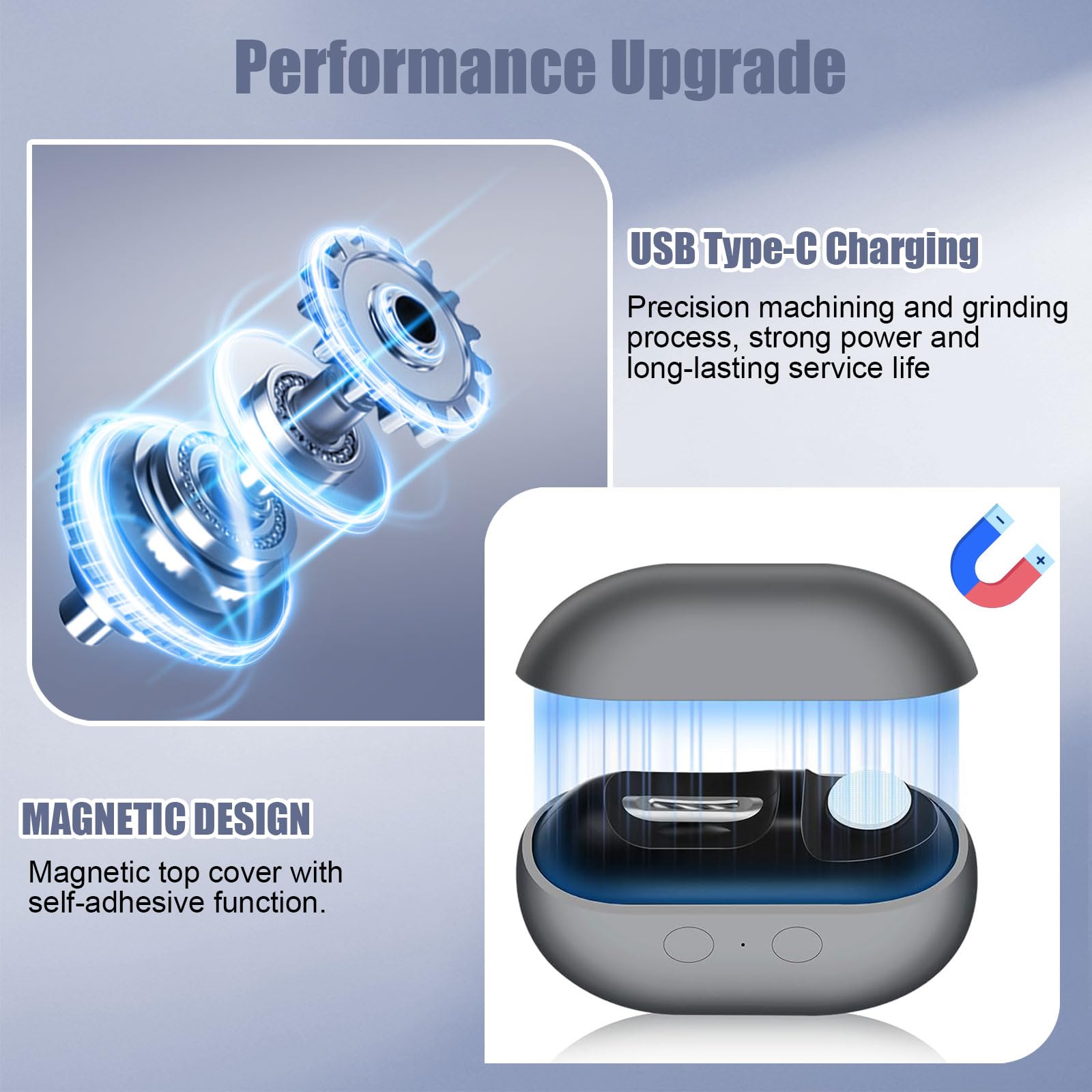 Electric Nail Clipper LED safety light improves visibility during trimming.