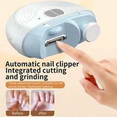 Electric Nail Clipper for Seniors 3-speeds offer gentle to thorough nail care.
