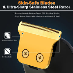 Elehomyou beard trimmer with 6 guide combs for versatile styling