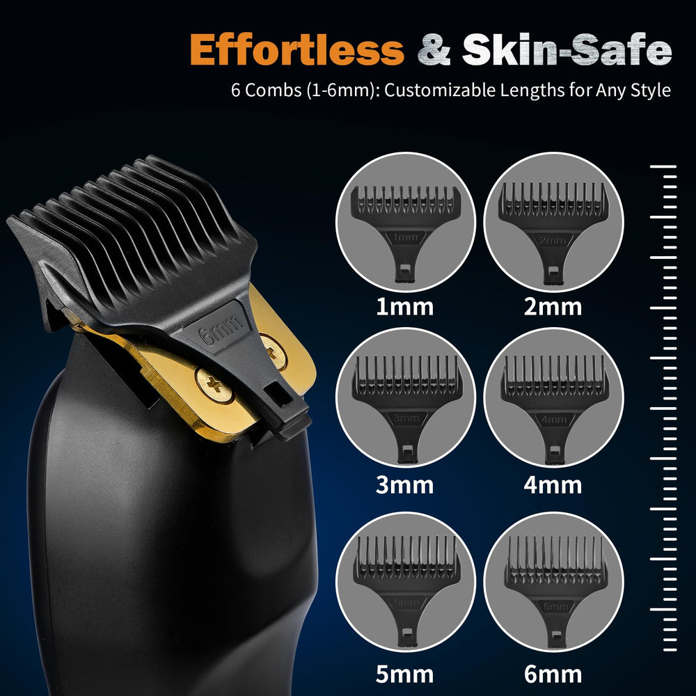 Elehomyou beard trimmer LED display shows battery level for planning grooming