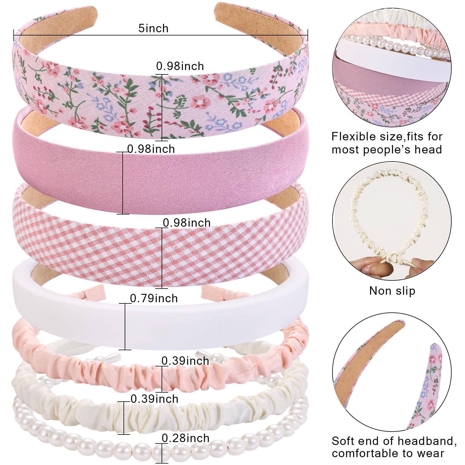 Eleilians non-slip headbands ensure secure fit during activities.