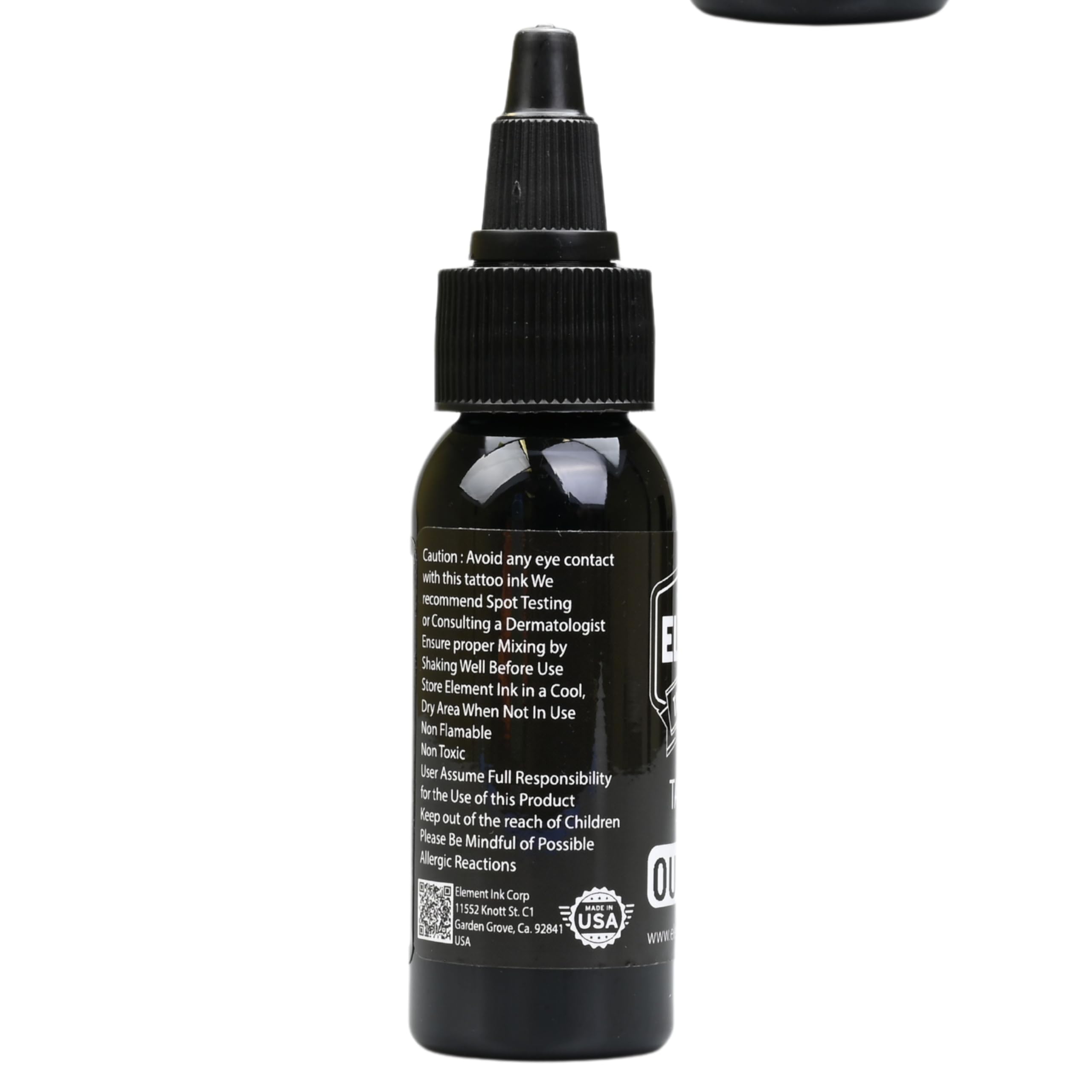Element Tattoo Supply Nighthawk Black: tinta negra intensa para líneas profundas.