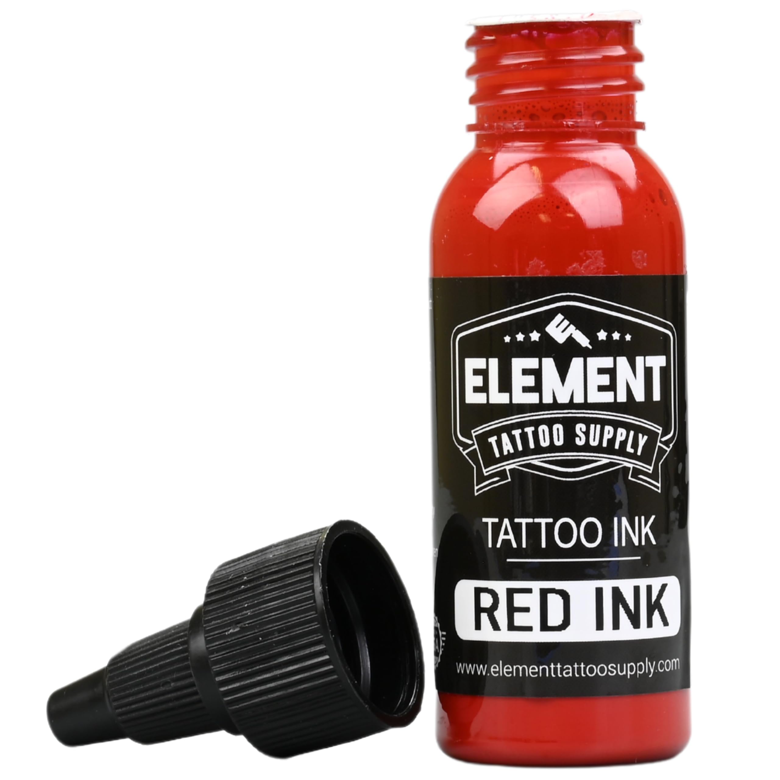 Element Tattoo Supply pigmentación consistente al abrir la botella para uso inmediato.